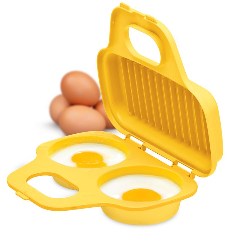 PrepSolutions Microwave Egg Poacher  Yellow EasytoUse for LowCalorie Breakfasts and Lunches