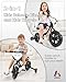 KRIDDO 2in1 Kids Tricycle and Toddler Balance Bike 2 Year Old Detachable Pedals and Stowable Training Wheels DIY Plate Riding Trikes Toy for Ages 18 Months to 3 Years Black - Image 4