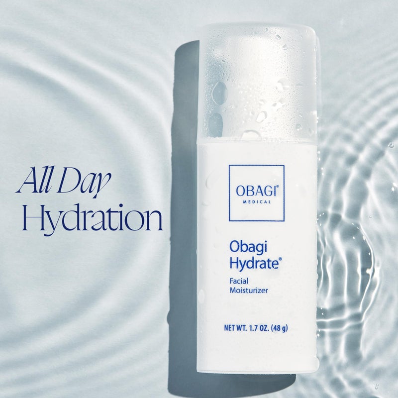 Obagi Medical Obagi Hydrate Facial Moisturizer â€“ Non-Comedogenic Intensely Hydrating All Day Moisturizer that Combats Dryness with Tara Seed Extract, Shea Butter & Avocado Oil â€“ All Skin Types â€“ 2-Pack, 1.7 oz ea - Image 1