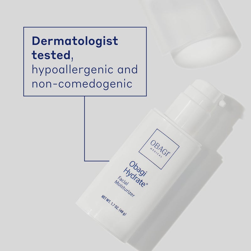 Obagi Medical Obagi Hydrate Facial Moisturizer â€“ Non-Comedogenic Intensely Hydrating All Day Moisturizer that Combats Dryness with Tara Seed Extract, Shea Butter & Avocado Oil â€“ All Skin Types â€“ 2-Pack, 1.7 oz ea - Image 4