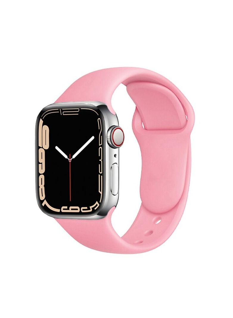 Apple Watch Band 45mm Soft Silicone Sport Band Replacement Wrist Strap Compatible for iWatch Apple Watch Series 7 (45mm) - Image 1