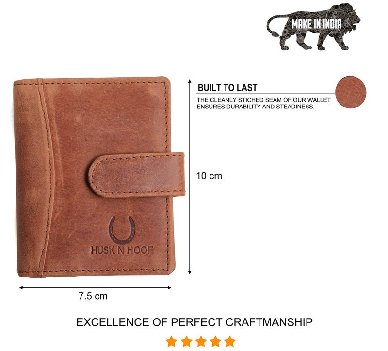 Husk N Hoof RFID Protected Leather Credit Card Holder Wallet for Man Women | Card Holder for Men Woman | Hunter Brown (20 Card Slots) - Image 5