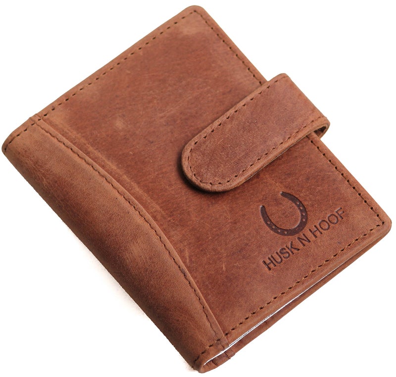Husk N Hoof RFID Protected Leather Credit Card Holder Wallet for Man Women | Card Holder for Men Woman | Hunter Brown (20 Card Slots) - Image 4