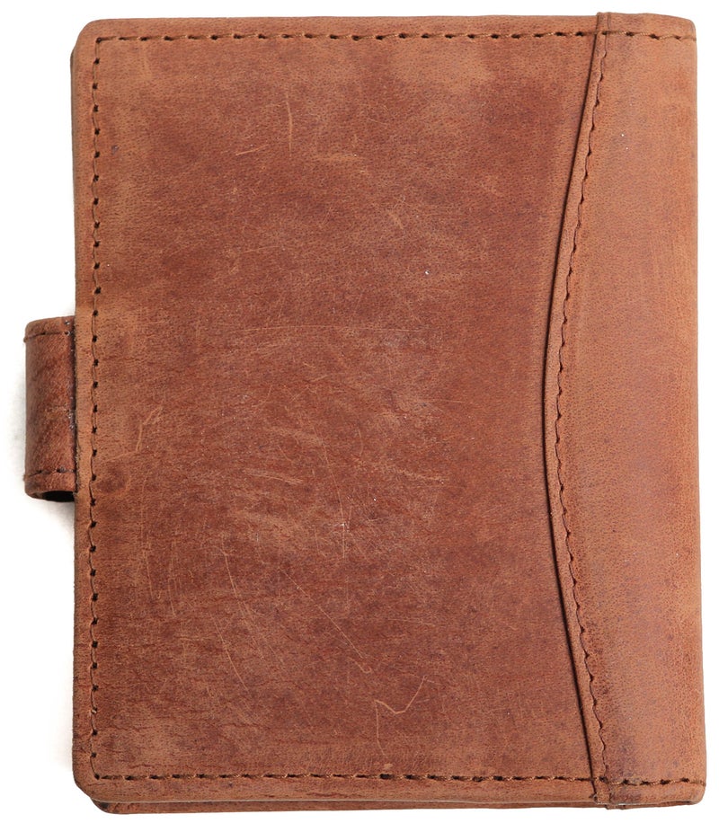Husk N Hoof RFID Protected Leather Credit Card Holder Wallet for Man Women | Card Holder for Men Woman | Hunter Brown (20 Card Slots) - Image 3