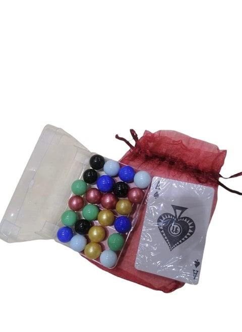 Durable and strong Jackaro 6 person card game consisting of 24 marble stones