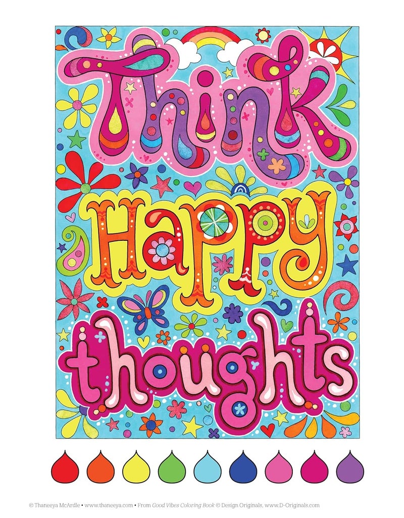 Good Vibes Coloring Book (Coloring is Fun) (Design Originals): 30 Beginner-Friendly, Relaxing Creative Art Activities with Positive Messages and Inspirational Quotes on Perforated Paper - Image 3