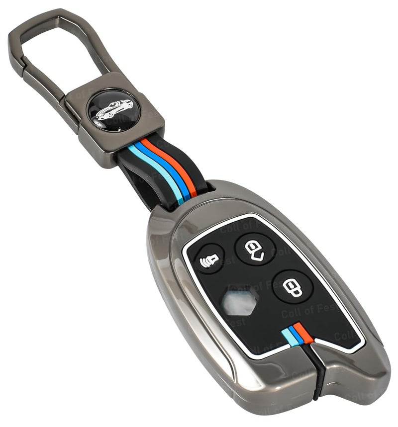Coll of Fest Metal Silicon Key Cover Compatible for Maruti Suzuki Nippon 3 Button Smart Key Cover Metal & Silicone Protection Special Feature Visible in Low-Light Conditions - Image 4