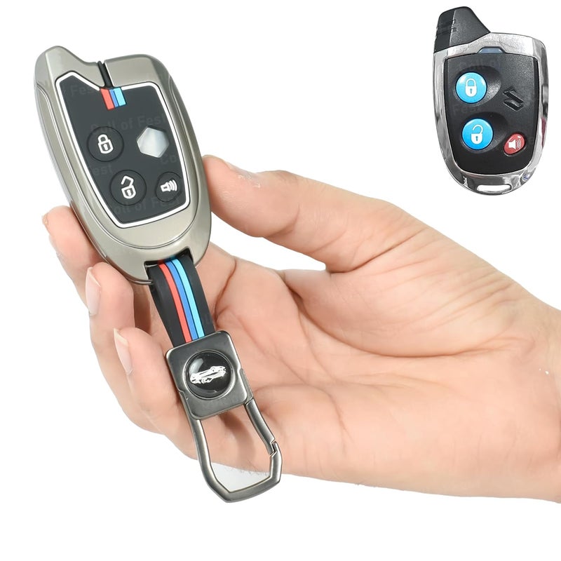Coll of Fest Metal Silicon Key Cover Compatible for Maruti Suzuki Nippon 3 Button Smart Key Cover Metal & Silicone Protection Special Feature Visible in Low-Light Conditions - Image 2