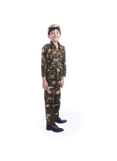 فانسي دريسويل فستان جيش/جندي من FancyDressWale للأطفال (3-4 سنوات) (مزيج من القطن)  - Image 4