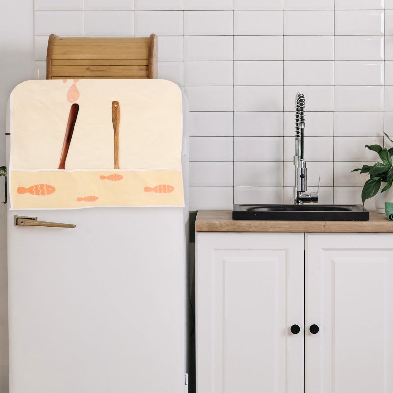 Fridge Dust with Storage Pocket Refrigerator Top Decorative Fridge - Image 3