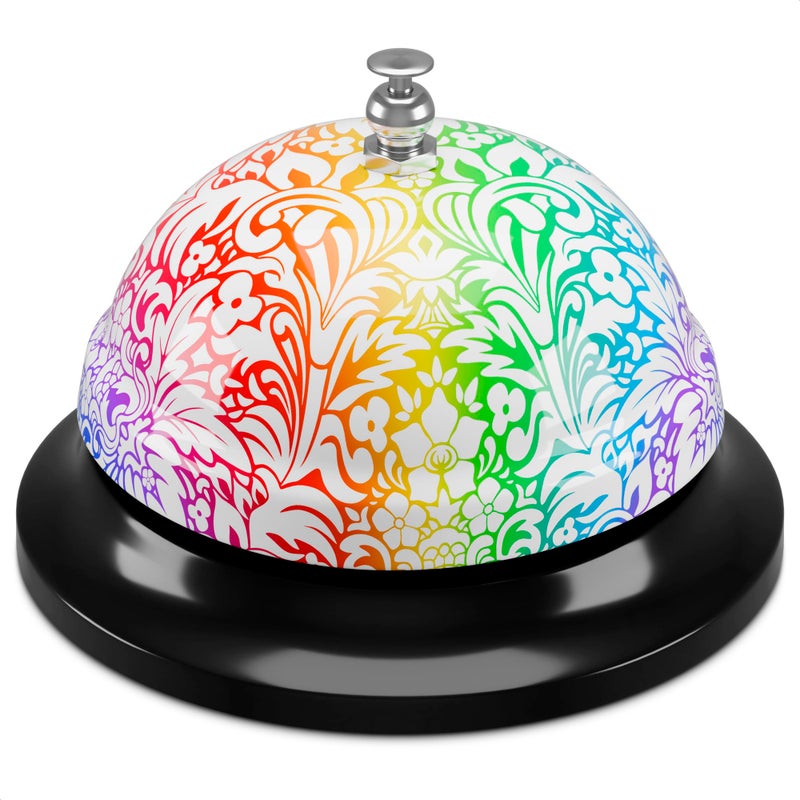 Floral Call Bell for Teachers  Desk Bell for Service Shopkeepers Bell Front Desk Bell Door Bell for Classroom Teacher Bell Dog Training Bell  Classroom Bell for Teachers Counter Bell Ringer Cat Bell