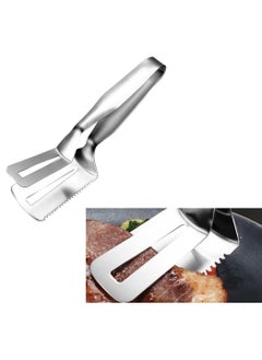 Steak Clamp With Teeth Multifunctional SUS 304 Steel Food Flipping Spatula Tongs Clip for Beefsteak Bread Hamburger BBQ Meats Pizza Pies Fish Turner Kitchen Shovel - pzsku/Z6116C4D087A7001A8531Z/45/_/1687610996/d3c3ddb1-bcb2-47a5-9f3b-5bf7a40a3b84