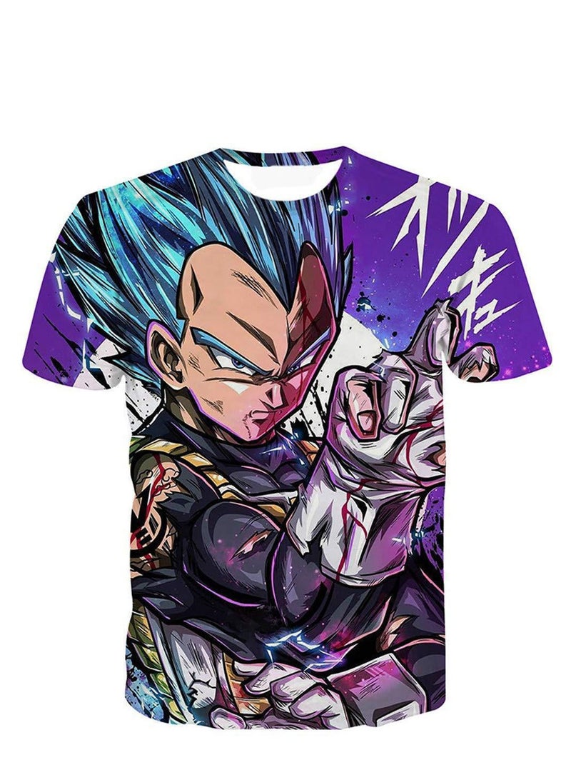 تي شيرت Anime Dragon Ball ثلاثي الأبعاد بطباعة رقمية قابلة للتنفس - Image 1