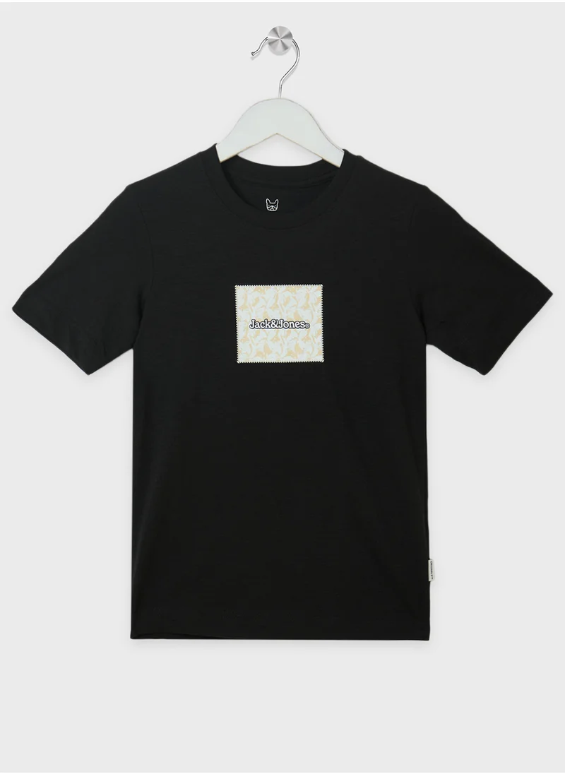 جاك وجونز جونيور Kids Logo Crew Neck T-Shirt