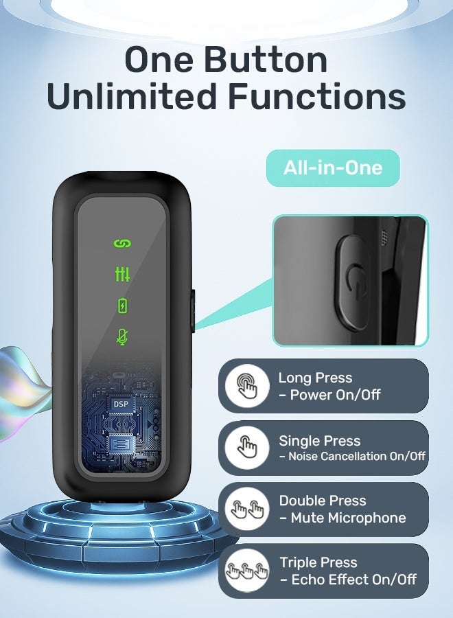 general Wireless Lavalier Microphone for IOS&Android with Lightning&Type-C- with Charge Case & 20Hrs Playtime, 2 Pack Clip-On Mini Lapel Wireless Mic for Tiktok, YouTube, Podcast, Vlog, Video Recording, Live Streaming - Image 5