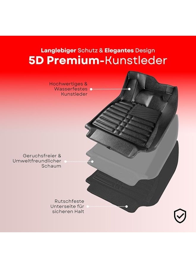 5D Premium TPE Car Floor Mats - 100% Perfect Fit & Odourless - All-Weather Protection Set for 3 Series Saloon (E90, 2005-2011) - Image 4