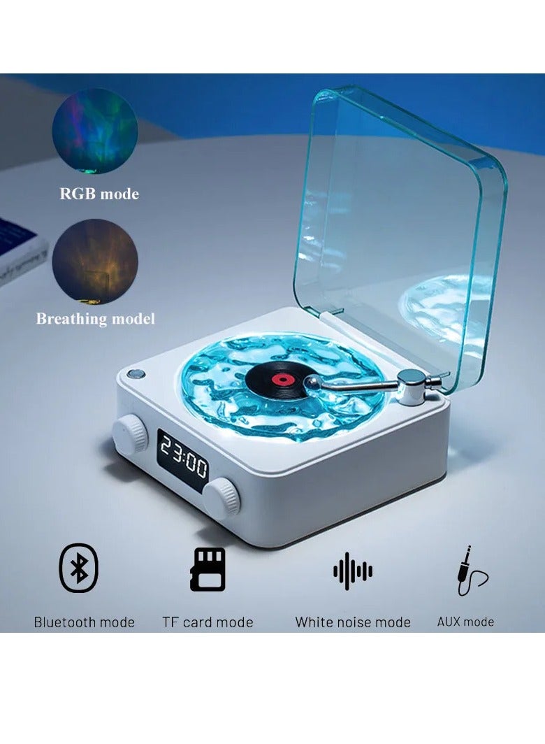 AROAQ مكبر صوت بلوتوث Sleep Aid، مشغل أسطوانات فينيل ستيريو متعدد الوظائف مع أضواء قابلة للتعديل، مكبر صوت لاسلكي محمول بتصميم جمالي عتيق مع أصوات نوم طبيعية، (وردي) - Image 2