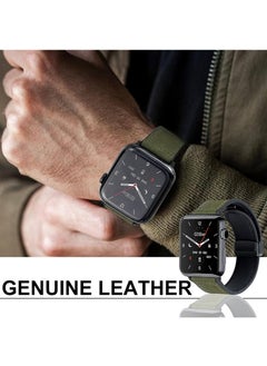 SNBFA Magnetic Leather Watch Band for Apple  for Watch Ultra 2/iWatch Series 10 9 8 7 6 5 4 SE, 49mm 45mm 44mm 42mm, Magnetic Buckle Replacement Genuine Leather Strap for Apple Watch Series  - Image 2