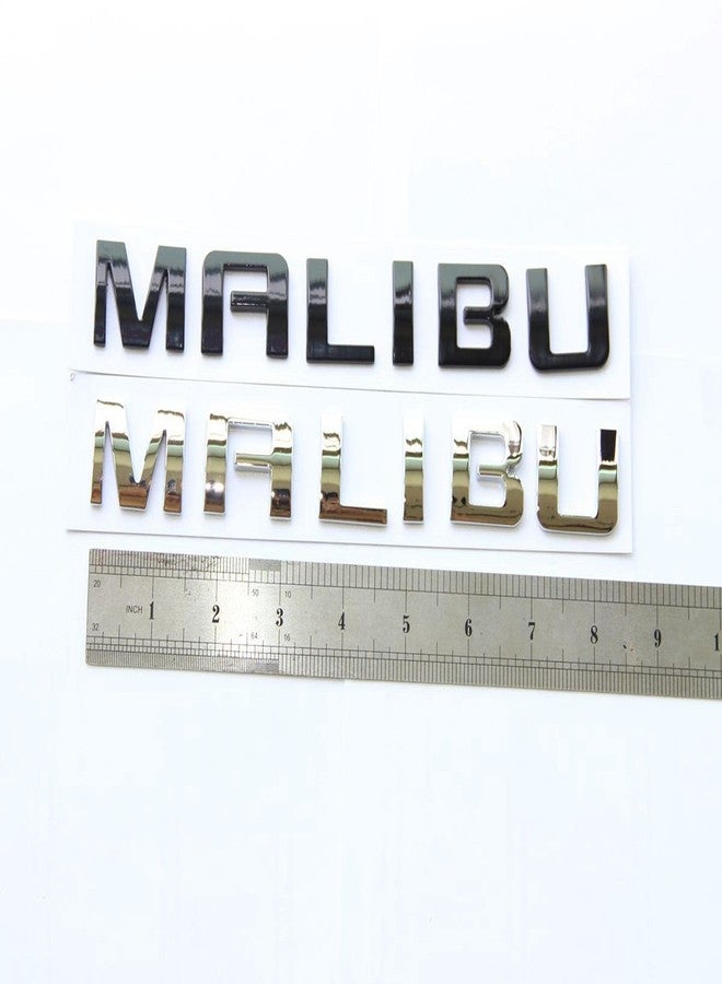 Yoaoo 2Pack OEM Black Malibu Nameplate Letter Emblem Badge Glossy Compatible with Malibu - Image 4
