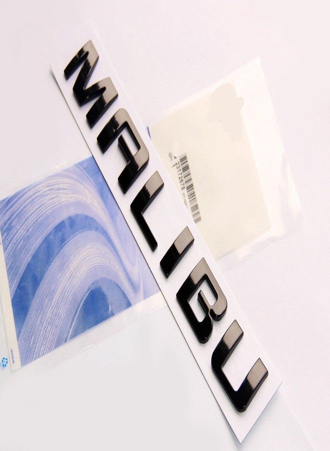 Yoaoo 2Pack OEM Black Malibu Nameplate Letter Emblem Badge Glossy Compatible with Malibu - Image 3