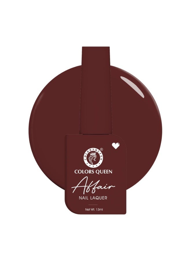 Colors Queen Affair Nail Polish - 03 - Canyon Crispt, 13ml | Rich Pigmentation, Quick Drying, Long Lasting Nail Paint | Chip Resistant, No Harmful Chemicals, Semi Matte Nail Polish for Women - Image 2