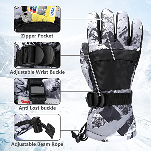 Odtmger Ski Gloves, Warmest Waterproof and Breathable Snow Gloves for Cold Weather, Fits Both Men & Women,for Parent Child Outdoor - Image 2