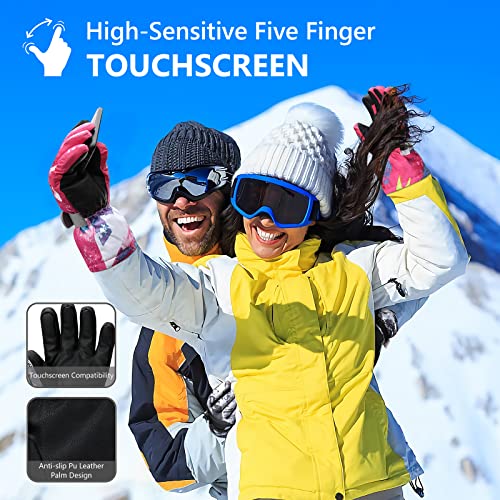 Odtmger Ski Gloves, Warmest Waterproof and Breathable Snow Gloves for Cold Weather, Fits Both Men & Women,for Parent Child Outdoor - Image 5