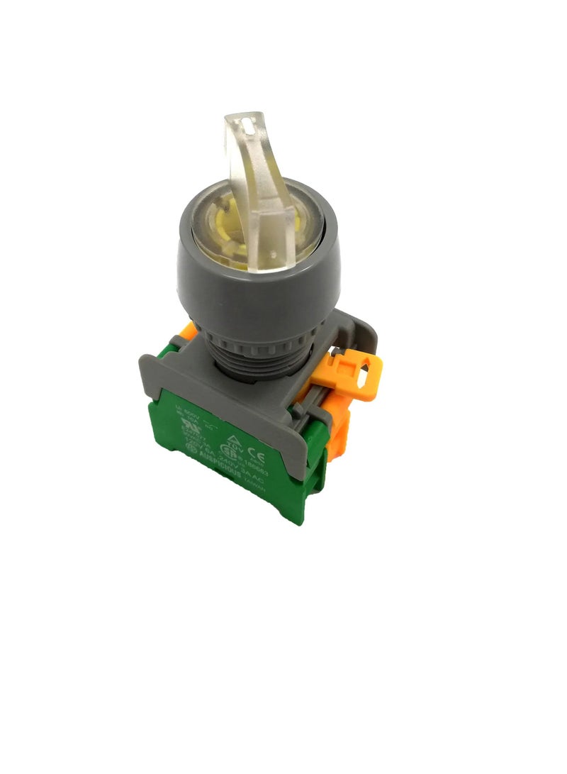 Selector Switch with Indicator Light White 2 Position GSL222 Auspicious No Bulb - Image 1