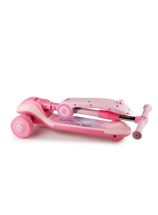 Disney 2-in-1 Foldable Twist Scooter for Kids - Adjustable Height - Flashing Wheels - Foldable Kids Scooter 3 Wheel with Removable Seat - Ages 3 to 8 - Image 3