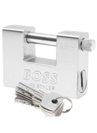 Boss Lifestyle Heavy Duty 1kg Padlock with 5 Keys - Hardened Solid Steel Hardware Monoblock Lock - 12mm Thick Shackle - Protect Garages, Containers, Sheds, Shutters, Lockers, Gates and Warehouses - pzsku/Z61171FC680227AC6936BZ/45/_/1701769023/4a5a70e9-cbd7-477f-a047-222702cc96e6
