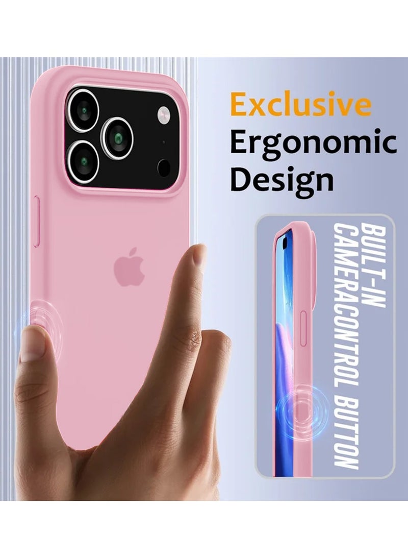 دبليو تيك غلاف هاتف أبل آيفون 17 برو ماكس 5G 2025 من السيليكون السائل بجودة فاخرة (MCRPSN) - ماغنوليا - Image 4