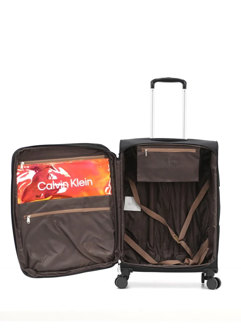 CALVIN KLEIN Solana Softside Spinner Luggage On Wheels, Ultra Lightweight, 4 Double Wheels