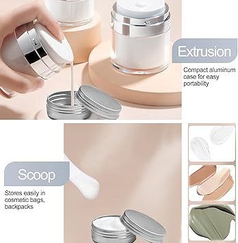 REDAMANCY Redamancy 10 Pcs Aluminium Tins Jars Aluminium Empty Containers 15 ml Aluminium Tin Jars with Screw Lids Empty Cosmetics Container Pots for Lip Balm Cream Candles Cosmetics Silver  - Image 4