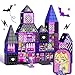 GobiDex Magnetic Tiles Doll House Building Toys Monster Magnetic Blocks for Kids Ages 38STEM Magnet Toys Birthday for 3 Year GirlsHaunted Castle Playset - Image 3