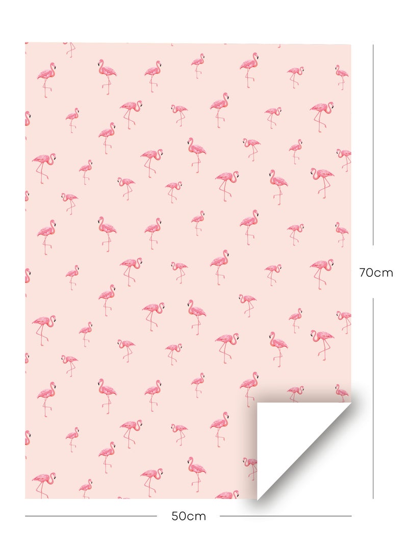 Share the Love Flamingo Gift Wrapping Paper Pack – 4 Premium Sheets (50 x 70 cm Each), Cute & Stylish Gift Wrap for Birthday, Baby Shower & Special Occasions - Image 2