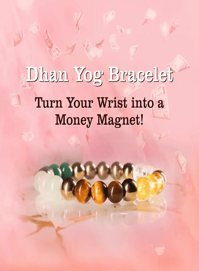 VAMA Dhan Yog Bracelet | Certificate of Authenticity | Money Magnet Bracelet for Men & Women | Attracts Wealth & Financial Prosperity | Pyrite, Citrine, Green Jane, Tiger Eye, Sphatik & Aventurine - Image 5