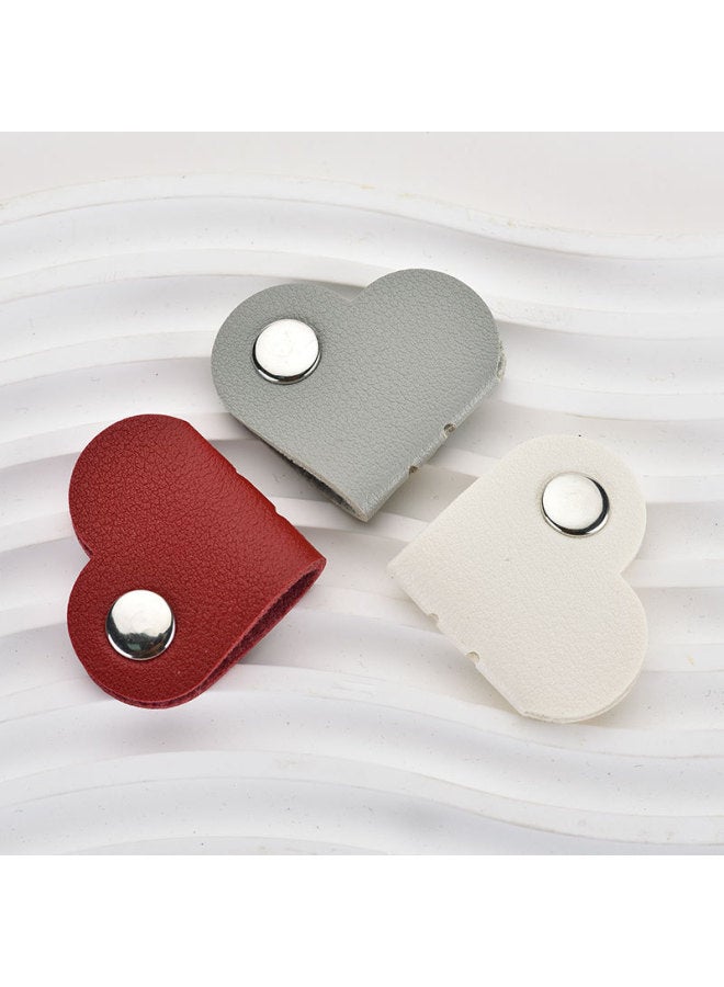 Loquat Data Cable Storage Artifact Cable Tie Organizer Computer Cable Tie With Desktop Wire Route Fixed Tie Winding-Color:Love Style-brown - Image 3