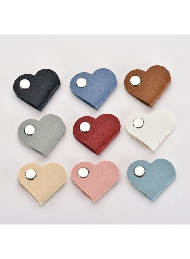 Loquat Data Cable Storage Artifact Cable Tie Organizer Computer Cable Tie With Desktop Wire Route Fixed Tie Winding-Color:Love Style-brown - Image 2