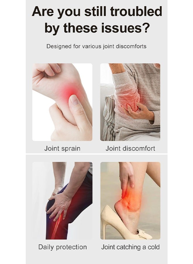 مدلك الكاحل العلاجي بالتسخين لتخفيف ضغط المفاصل، لفافة كاحل كهربائية مع 3 مستويات للحرارة، قابلة لإعادة الشحن من النوع C، تشغيل بزر واحد - Image 4