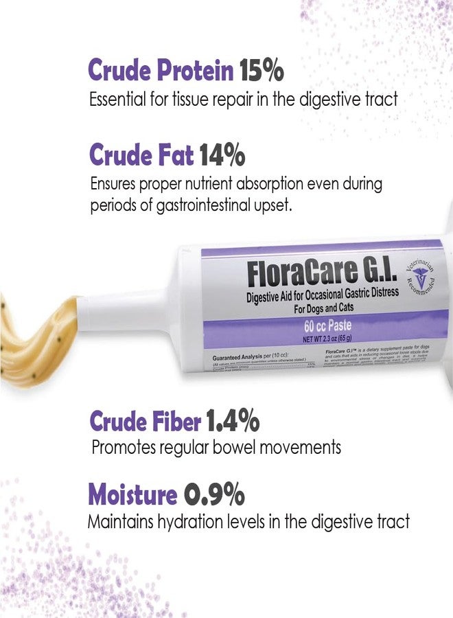 Pet Health Solutions FloraCare G.I. for Dogs & Cats - Dietary Supplement Paste - Healthy Intestinal Tract, Digestion, Bowel Health - Vitamin, Protein, Fat, Fiber - 60 CC,RAPIDCARE60CC - Image 5