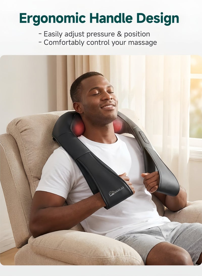 Bolivia's Neck Massager With Heat Shiatsu Massager For Neck Back Shoulder Foot And Leg Deep Kneading Massage Pillow Helps To Relax Muscles At Home Office And Car - Image 3