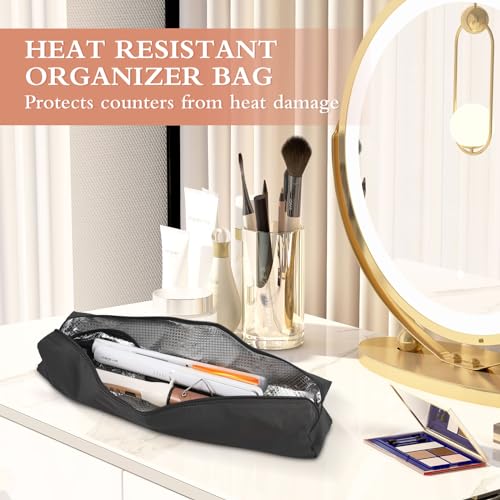 Suafrnut Professional Hot Hair Tools Organizer Bag Portable Travel Heat Resistant Storage Case Pouch for Curling Irons, Flat Irons, Hair Straightener and Styling Tools(17.7" x 3.2"x 3.2") - Image 2