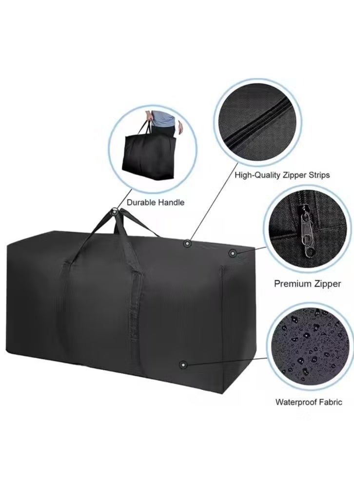 2 Pcs Extra Large Moving Bags with Strong Zippers & Carrying Handles,150L Storage Bags for Clothes, Moving Supplies,Storage Totes for Clothes, Blankets , Space Saving - Image 3