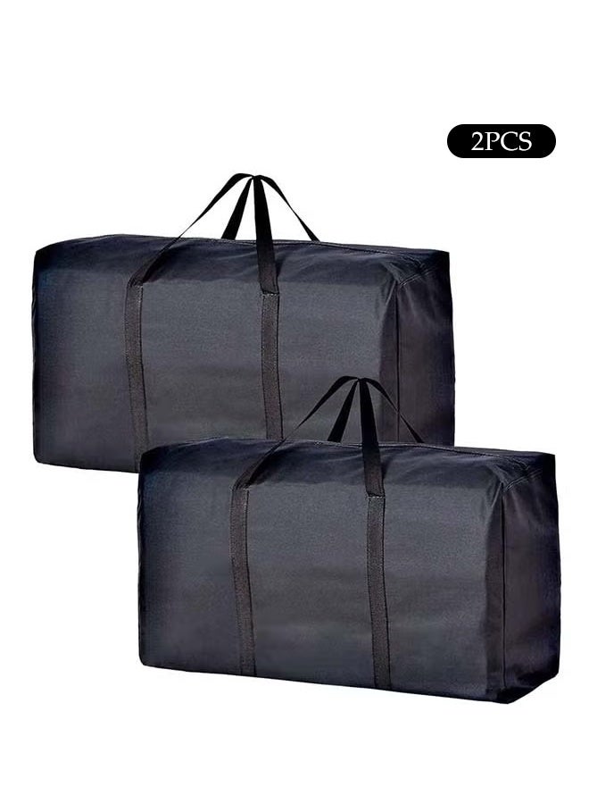 2 Pcs Extra Large Moving Bags with Strong Zippers & Carrying Handles,150L Storage Bags for Clothes, Moving Supplies,Storage Totes for Clothes, Blankets , Space Saving - Image 1