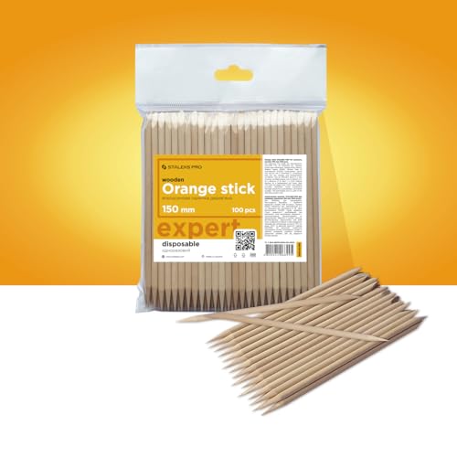 STALEKS PRO EXPERT Wooden Orange Sticks (10 Pcs) – 150mm Natural Wood Manicure & Nail Art Tools for Professional & Home Use - Image 3