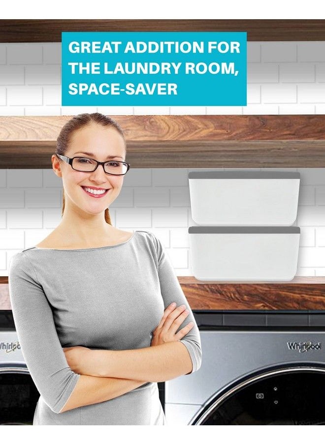 Skywin Laundry Pod Container With Sliding Lid | Stylish Laundry Pod Storage Container For Laundry Room Container Organization Great As Laundry Detergent Container Dishwasher Pod Laundry Container(Grey)  - Image 4