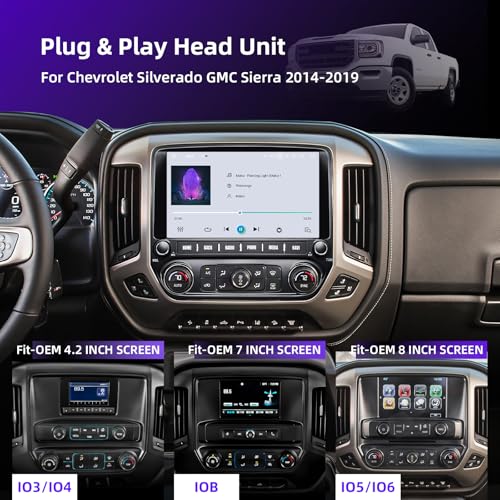 Dasaita 8GB+256GB Car Stereo for Chevrolet Silverado GMC Sierra 2014-2019 with Wireless Carplay & Android Auto, Android 13 GPS Navigation Head Unit, 11.6" QLED Screen Plug & Play Radio, Voice Control - Image 2