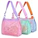 Tagitary Beach Toy Mesh Beach Bag Kids Shell Collecting Bag Beach Sand Toy Seashell Bags Swimming Accessories for Boys and GirlsOnly BagsA Set of 3 - Image 3