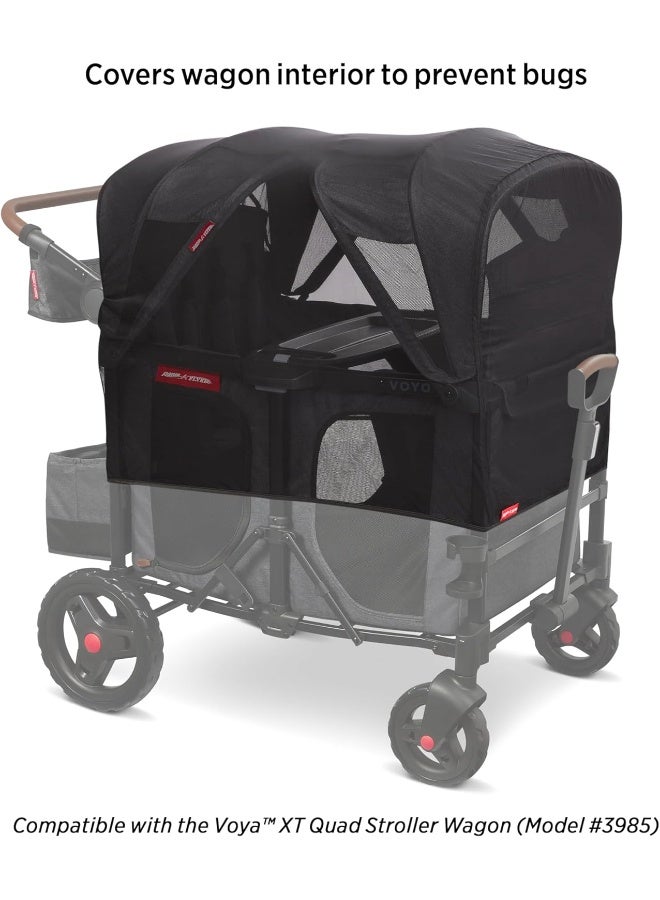 Radio Flyer Mosquito Net for Baby Stroller Wagon, Baby Travel Gear, Wagon Stroller Summer Essentials, Newborn Essentials, Radio Flyer Mosquito Mesh with Bag - Image 2