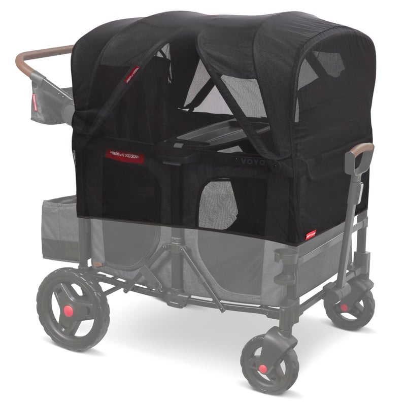 Radio Flyer Mosquito Net for Baby Stroller Wagon, Baby Travel Gear, Wagon Stroller Summer Essentials, Newborn Essentials, Radio Flyer Mosquito Mesh with Bag - Image 1